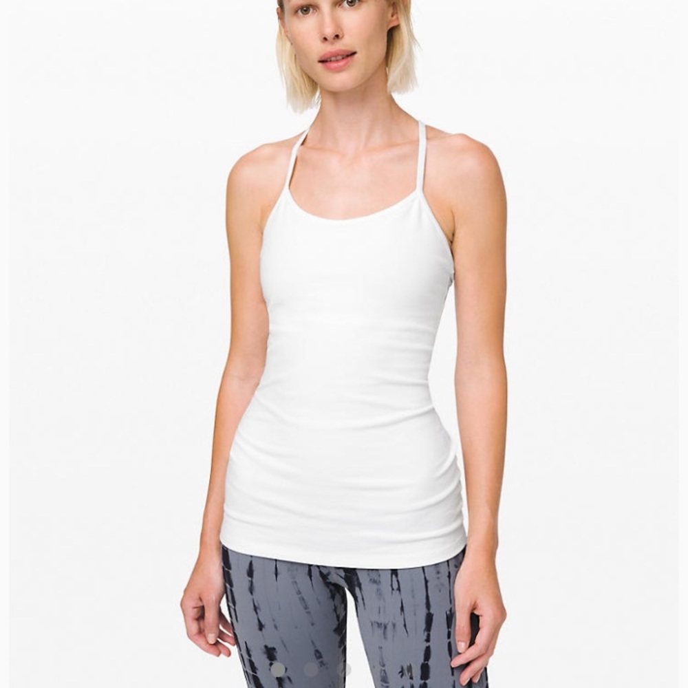 LULULEMON WHITE POWER Y TANK
